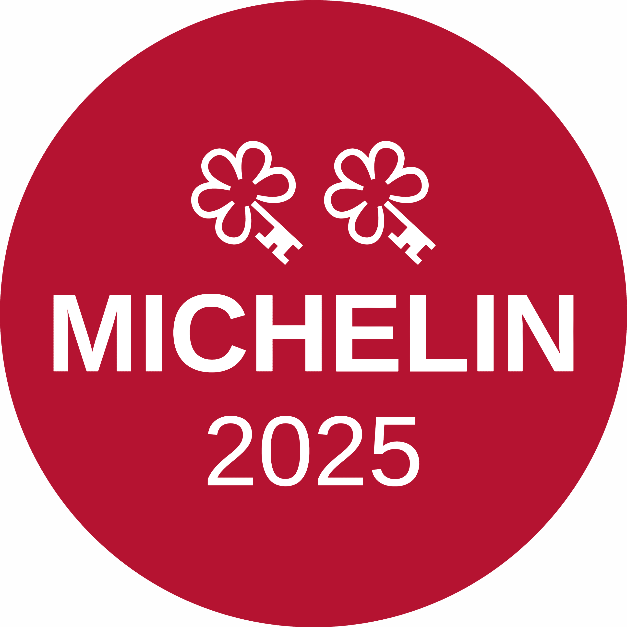2 michelin keys 2025 round red