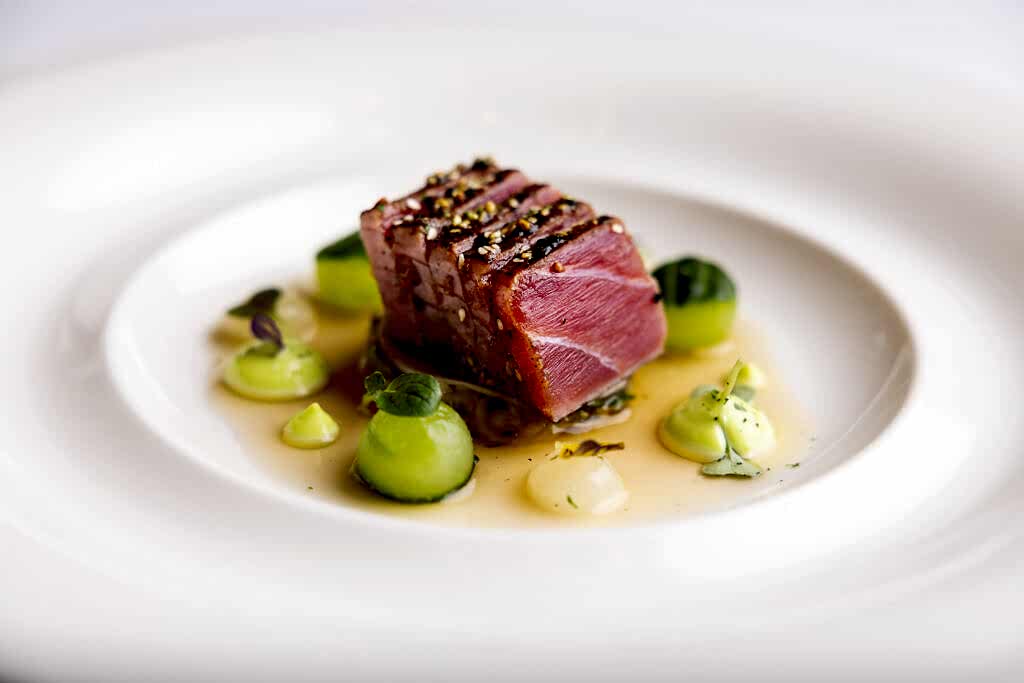 Dinner menu at Hambleton Hall